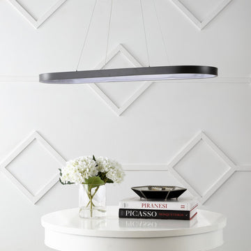 Nolan Modern Contemporary Iron Integrated LED Pendant - JONATHAN Y
